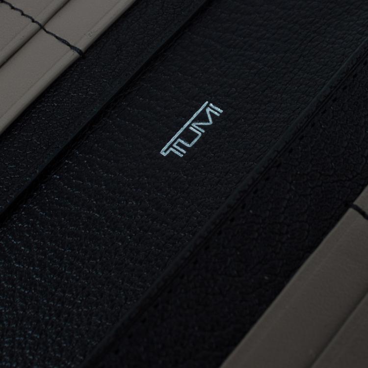 Pre Owned Tumi Black Leather Chelsea Continental Flap Wallet