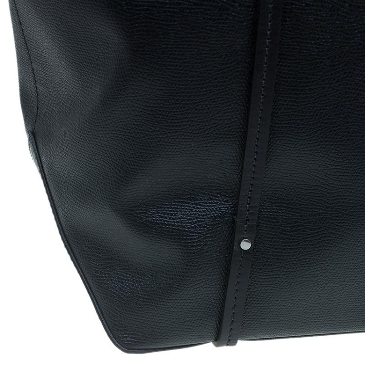 Pre Owned Tumi Black Textured Leather Villa Quintessential Tote