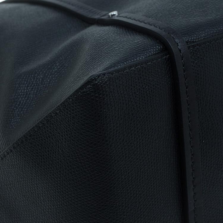 Pre Owned Tumi Black Textured Leather Villa Quintessential Tote