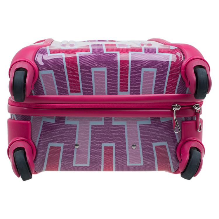 Pre Owned Tumi Multicolor Geometric Patterns Plastic X Jonathan Adler Continental Carry-On Suitcase