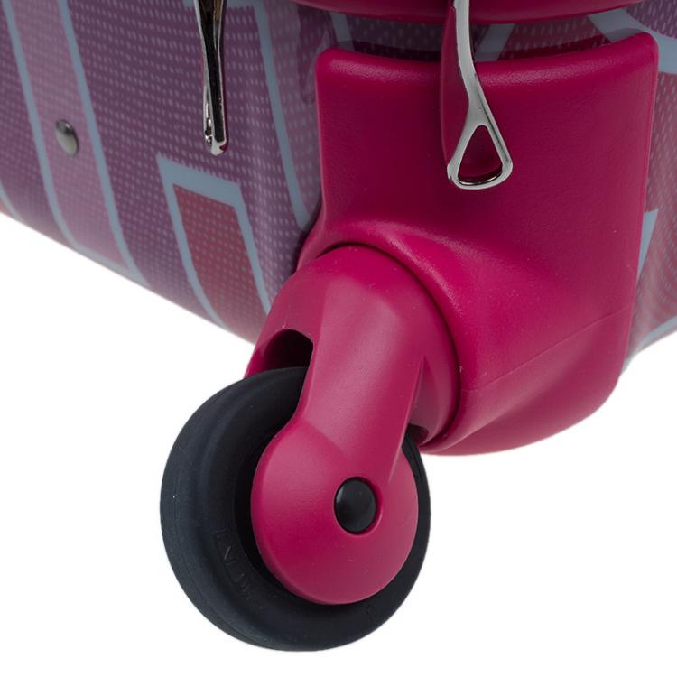 Pre Owned Tumi Multicolor Geometric Patterns Plastic X Jonathan Adler Continental Carry-On Suitcase