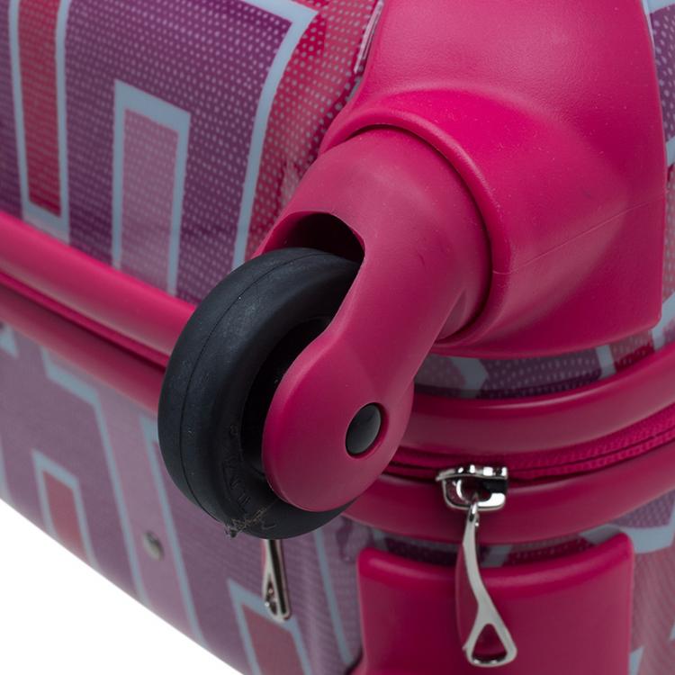Pre Owned Tumi Multicolor Geometric Patterns Plastic X Jonathan Adler Continental Carry-On Suitcase
