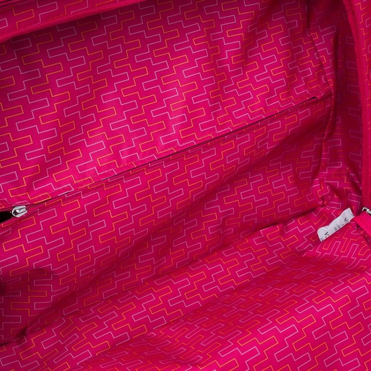 Pre Owned Tumi Multicolor Geometric Patterns Plastic X Jonathan Adler Continental Carry-On Suitcase