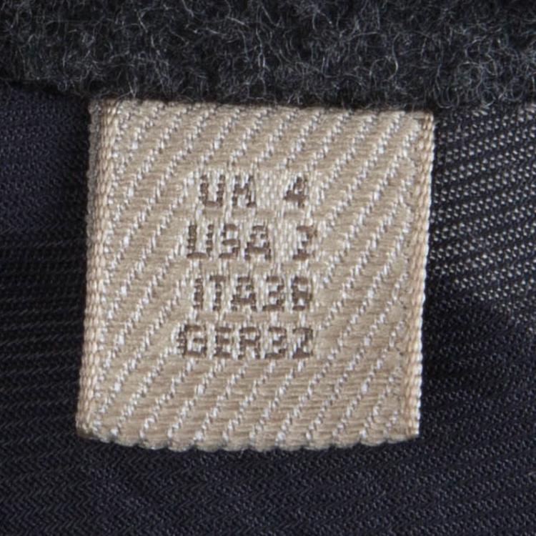 Pre Owned Burberry Brit Grey Wool Belted Trench Coat XS