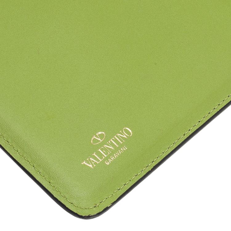 Pre Owned Valentino Green Leather iPad Case