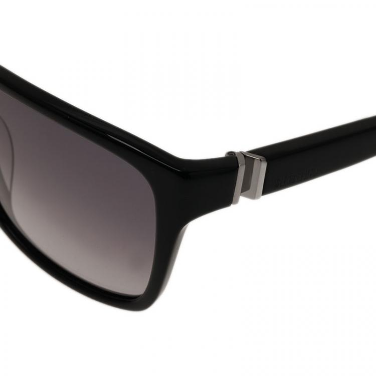 Pre Owned Valentino Black V629S Square Sunglasses