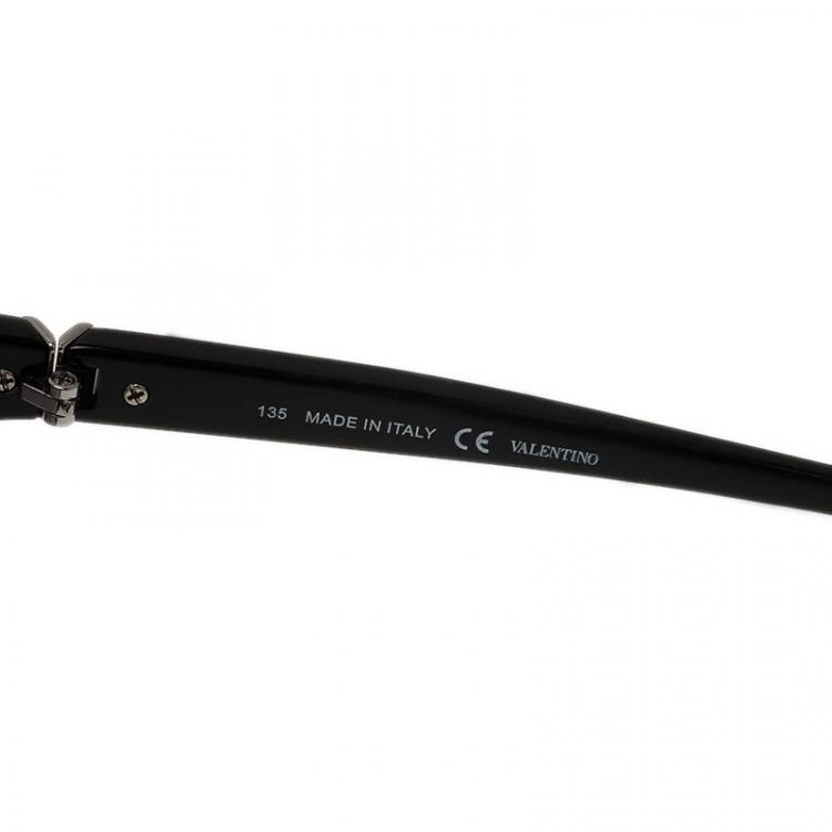 Pre Owned Valentino Black V629S Square Sunglasses