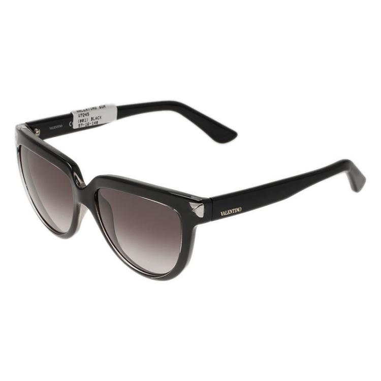Pre Owned Valentino Black V724S Rockstud Cat Eye Sunglasses