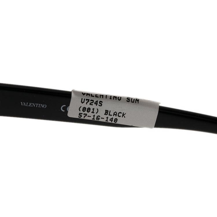 Pre Owned Valentino Black V724S Rockstud Cat Eye Sunglasses