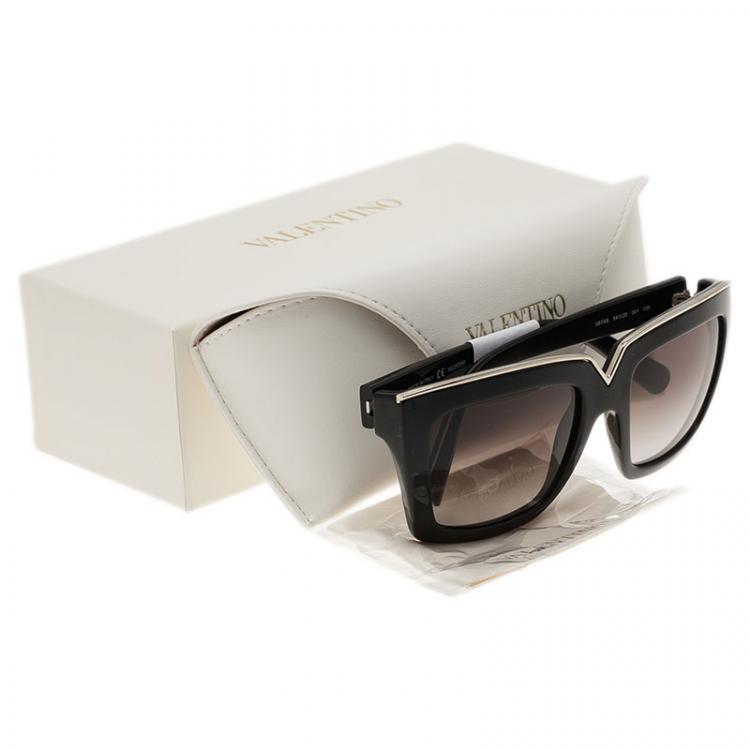 Pre Owned Valentino Tortoise 674S Square Sunglasses