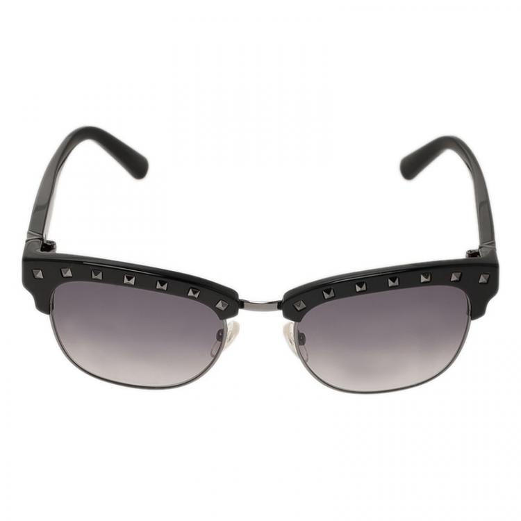 Pre Owned Valentino Black V112S Rockstud Sunglasses