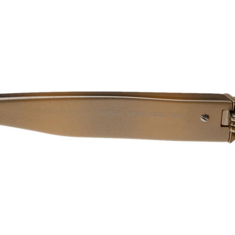 Pre Owned Valentino Beige V620SR Oval Sunglasses