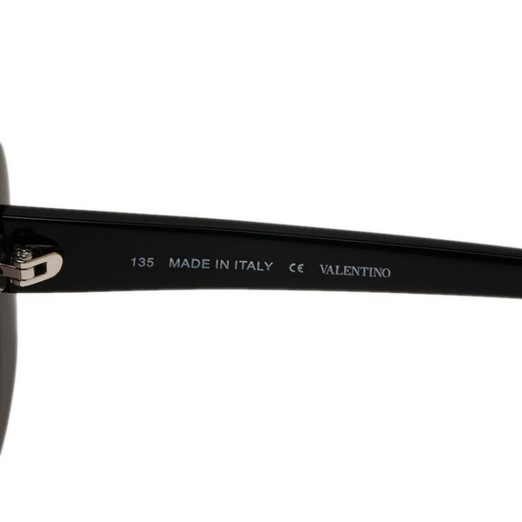 Pre Owned Valentino Black V644S Oval Cat Eye Sunglasses