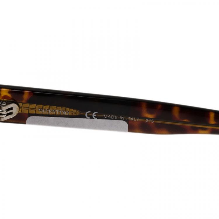 Pre Owned Valentino Tortoise Frame V724S Cat Eye Sunglasses