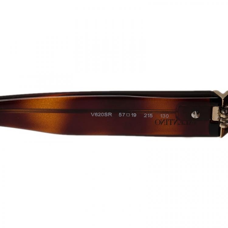 Pre Owned Valentino Tortoise Frame V620SR Oval Sunglasses