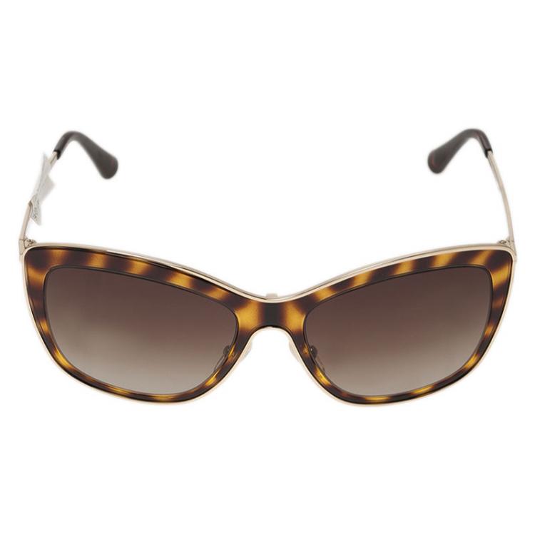 Pre Owned Valentino Tortoise Frame V108S Cat Eye Sunglasses