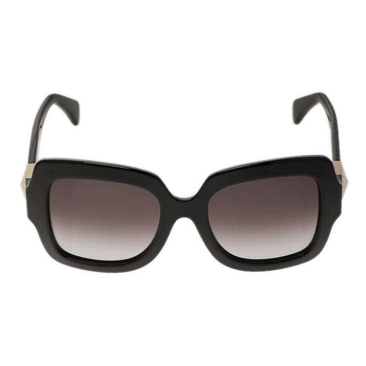 مملوكة مسبقًا Valentino Black V714S Superstud Square Sunglasses