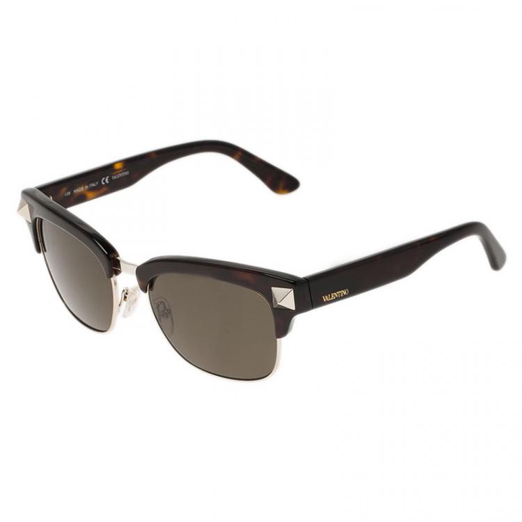 Pre Owned Valentino Black V118S Rockstud Sunglasses