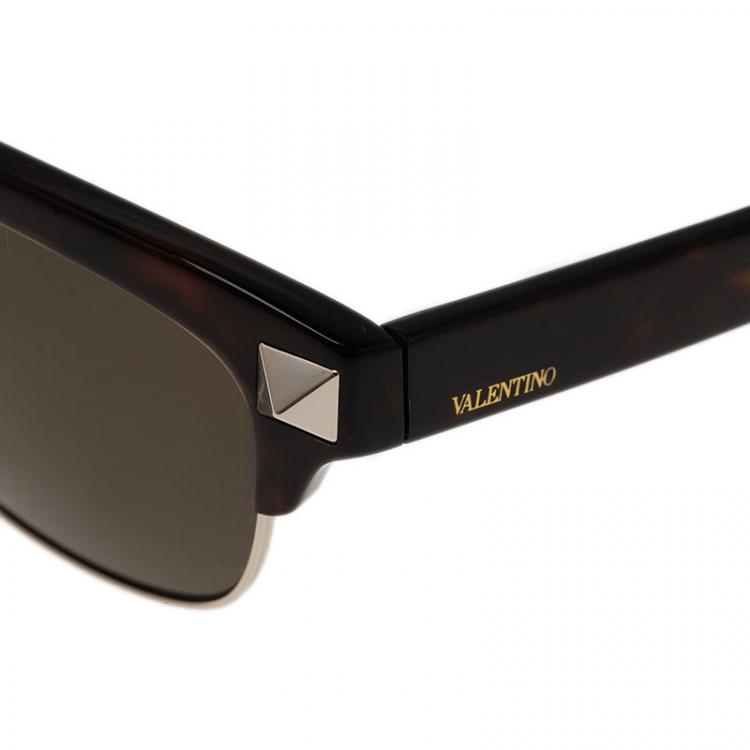 Pre Owned Valentino Black V118S Rockstud Sunglasses