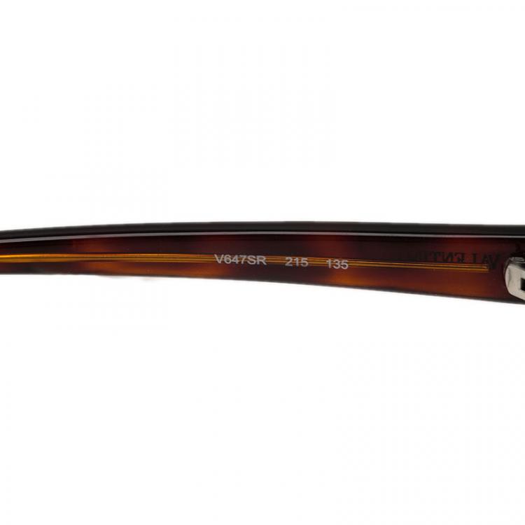 Pre Owned Valentino Tortoise Frame 647SR Cat Eye Sunglasses