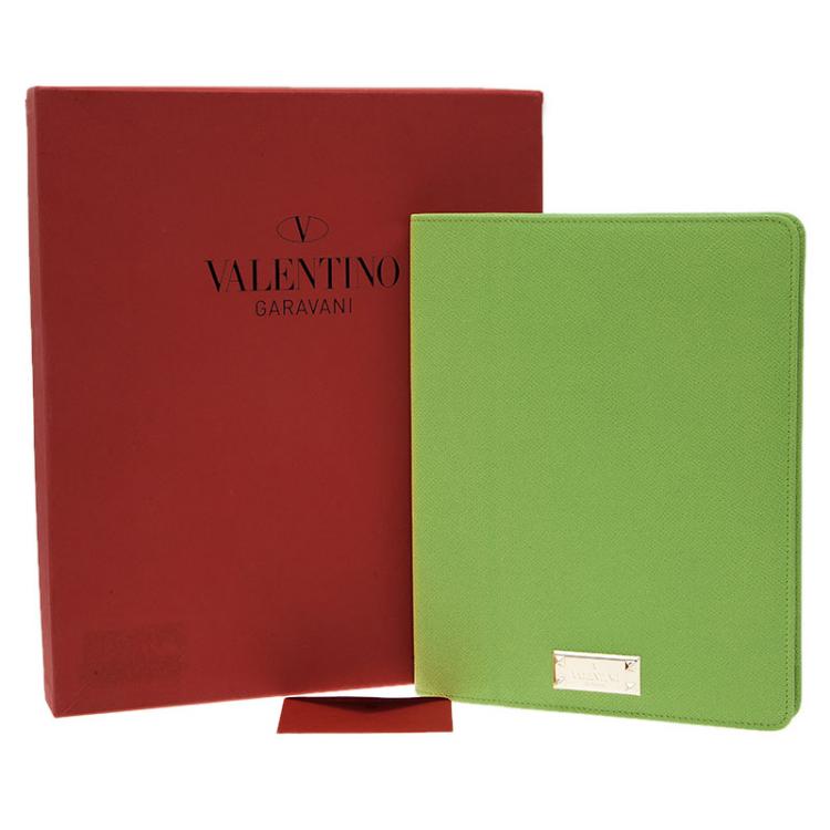 Pre Owned Valentino Green Leather iPad Case