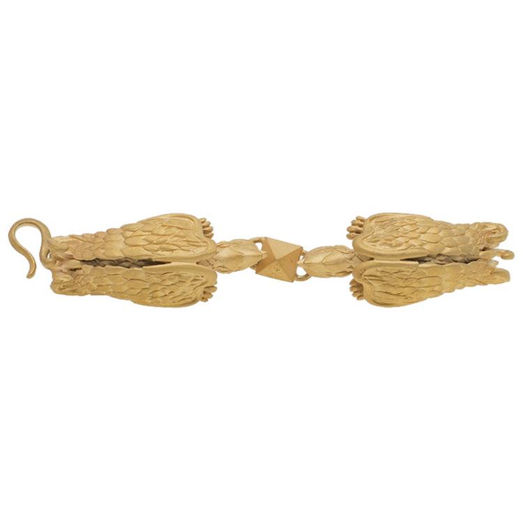 Pre Owned Valentino Gryphon Gold Tone Bracelet