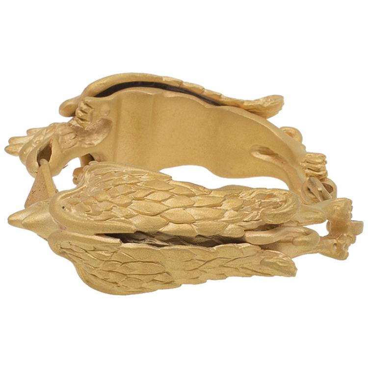 Pre Owned Valentino Gryphon Gold Tone Bracelet