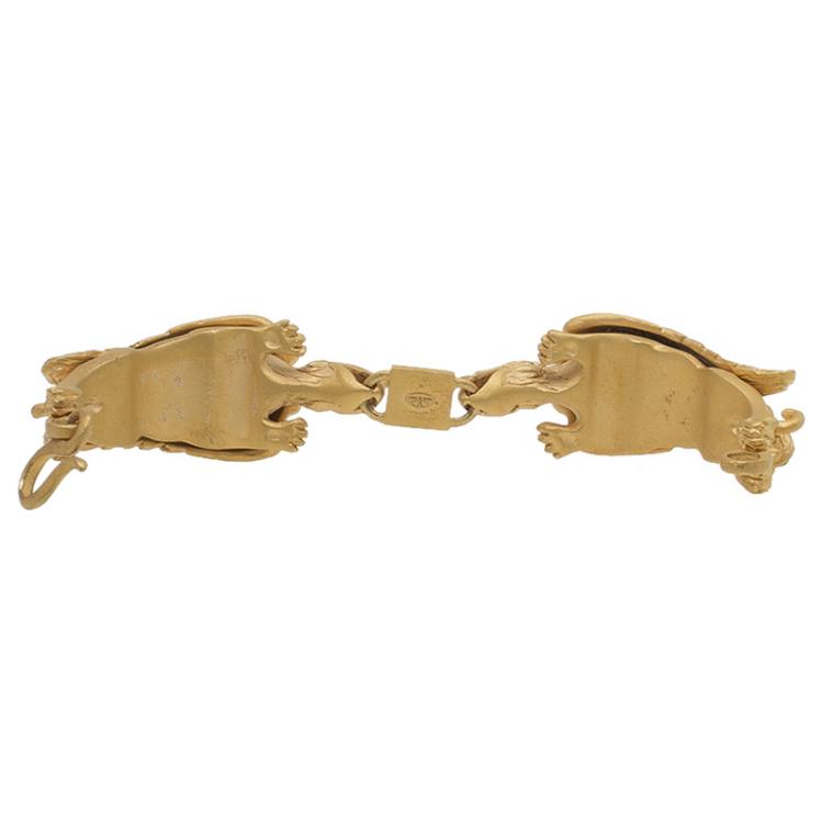 Pre Owned Valentino Gryphon Gold Tone Bracelet
