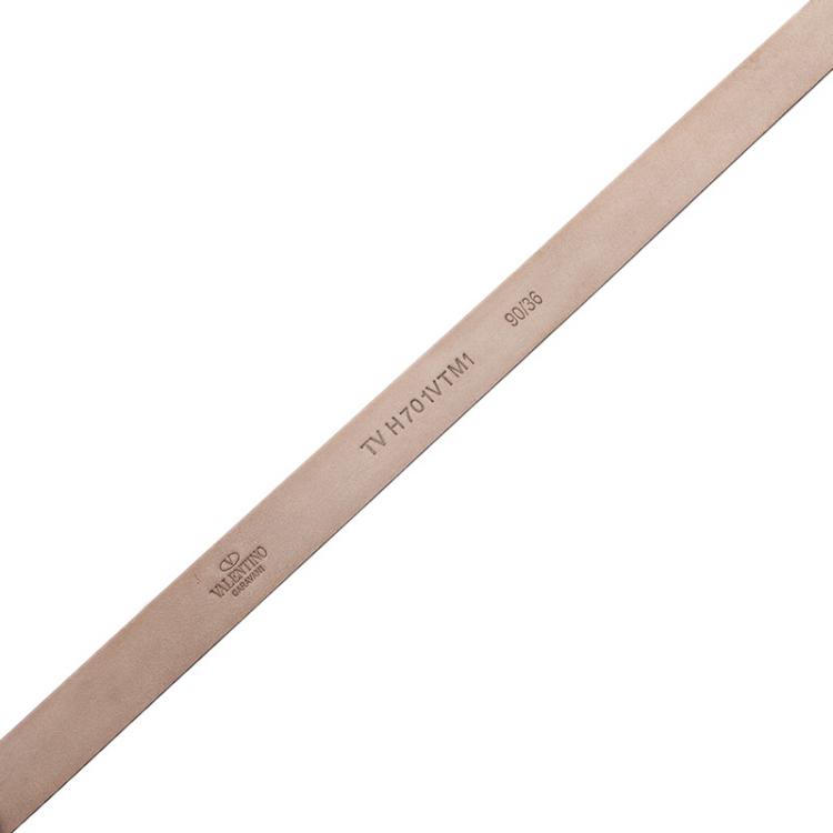 Pre Owned Valentino Orange Leather Phoenix Belt 90CM 