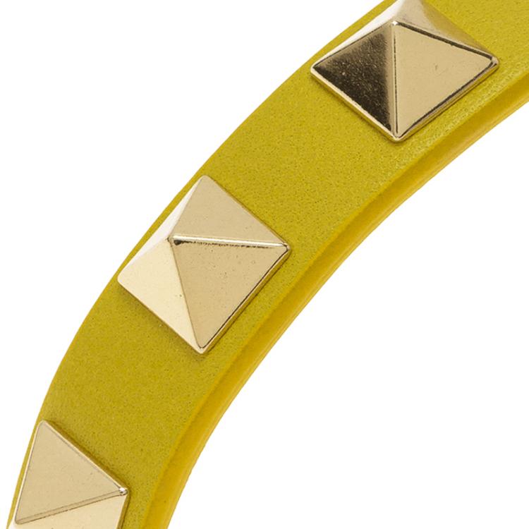 Pre Owned Valentino Rockstud Leather Bracelet