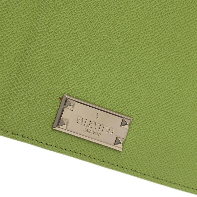 Pre Owned Valentino Green Leather iPad Case