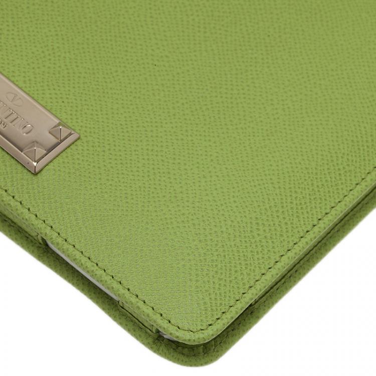 Pre Owned Valentino Green Leather iPad Case