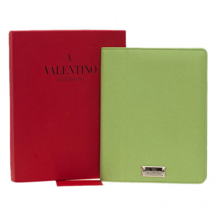 Pre Owned Valentino Green Leather iPad Case