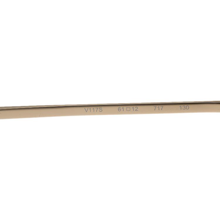 Pre Owned Valentino Gold and Tortoise V117S Rockstud Aviator Sunglasses