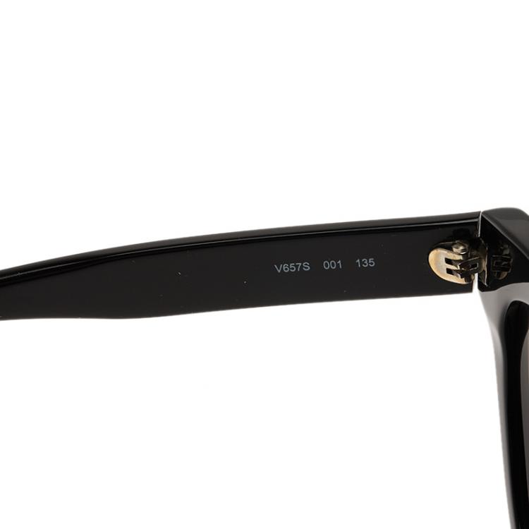 Pre Owned Valentino Black V657S Rockstud Cat Eye Sunglasses