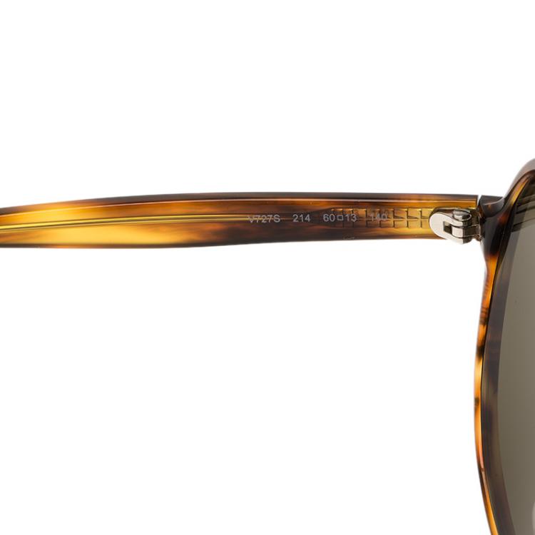 مملوكة مسبقًا Valentino Tortoise Frame V727S Round Sunglasses