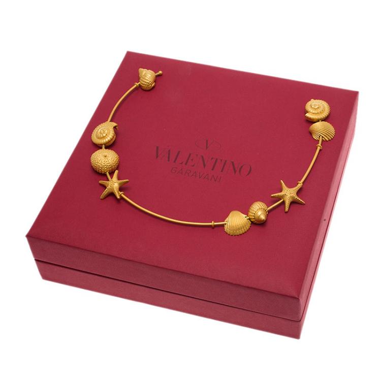 Pre Owned Valentino Shell Crown Gold Tone Headband