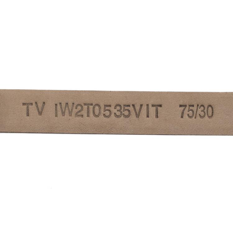 Pre Owned Valentino Sky Red Leather Studded Skinny Belt 75 CM