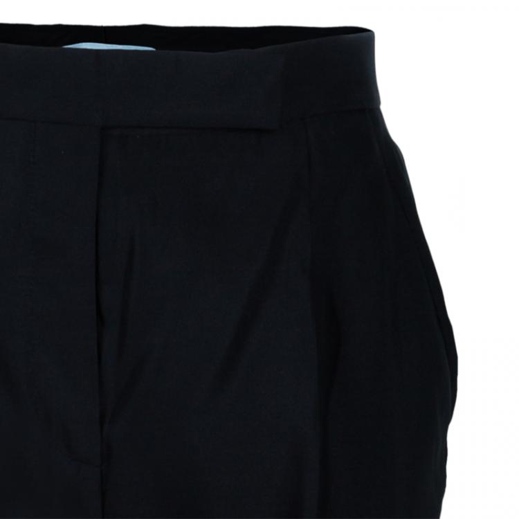 Pre Owned Valentino Black Satin Tailored Trousers M
