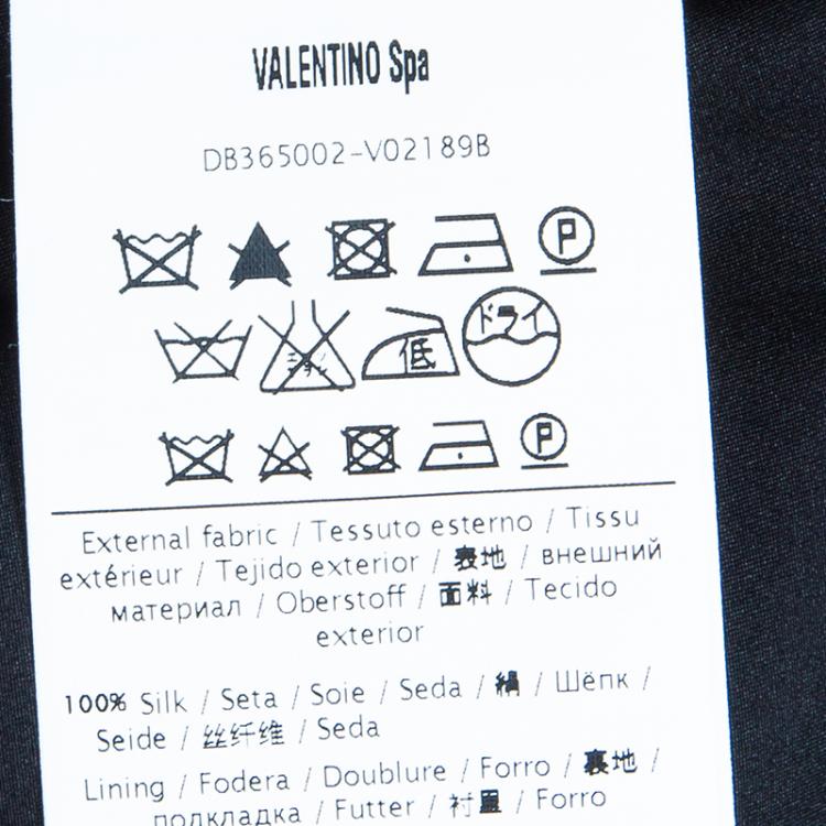 Pre Owned Valentino Black Satin Tailored Trousers M
