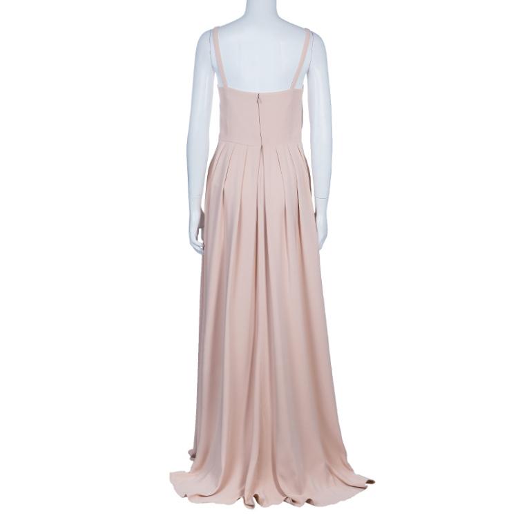 Pre Owned Valentino Nude Evening Gown M