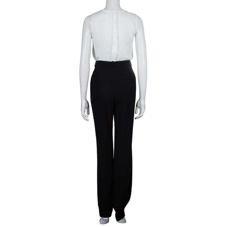 Pre Owned Valentino Black Straight Fit Trousers M