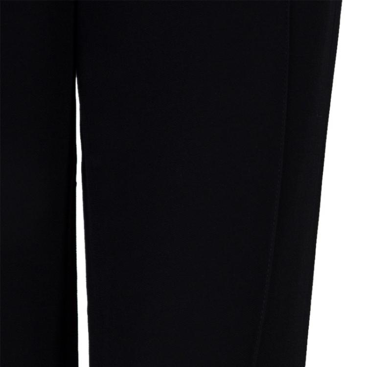 Pre Owned Valentino Black Straight Fit Trousers M