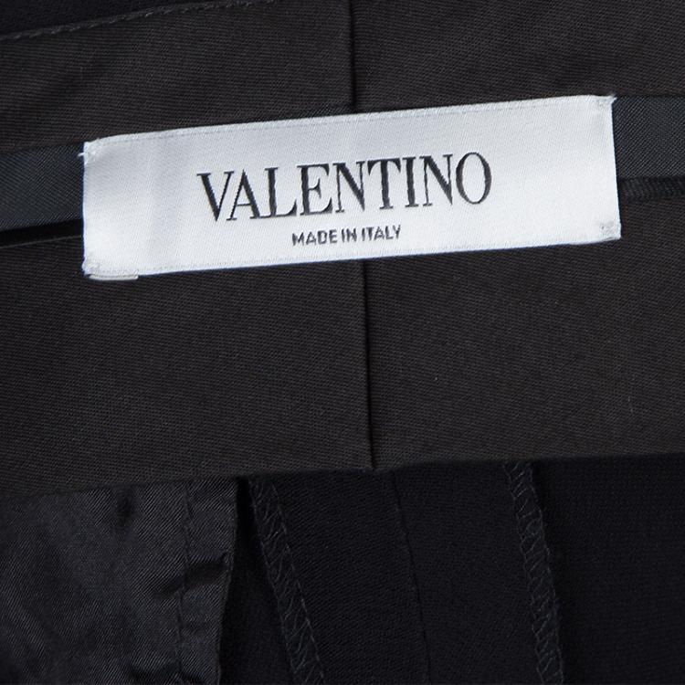 Pre Owned Valentino Black Straight Fit Trousers M