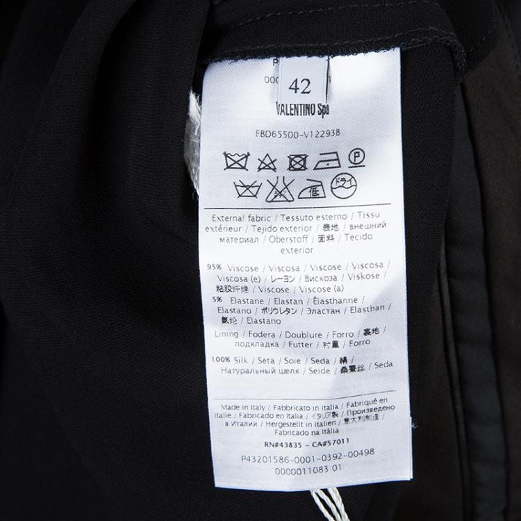Pre Owned Valentino Black Straight Fit Trousers M