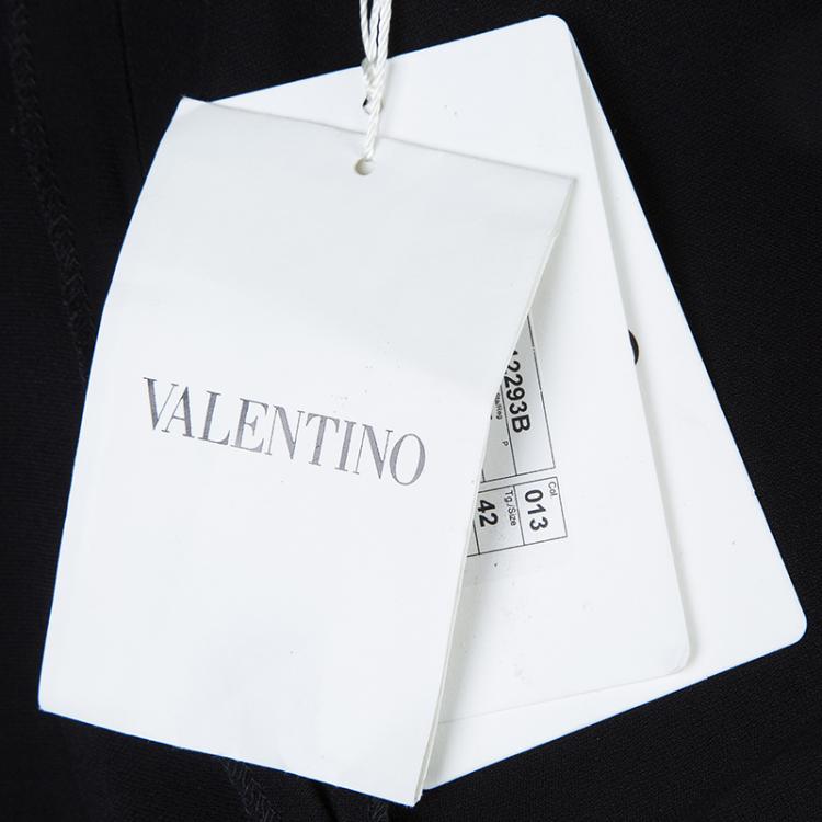 Pre Owned Valentino Black Straight Fit Trousers M