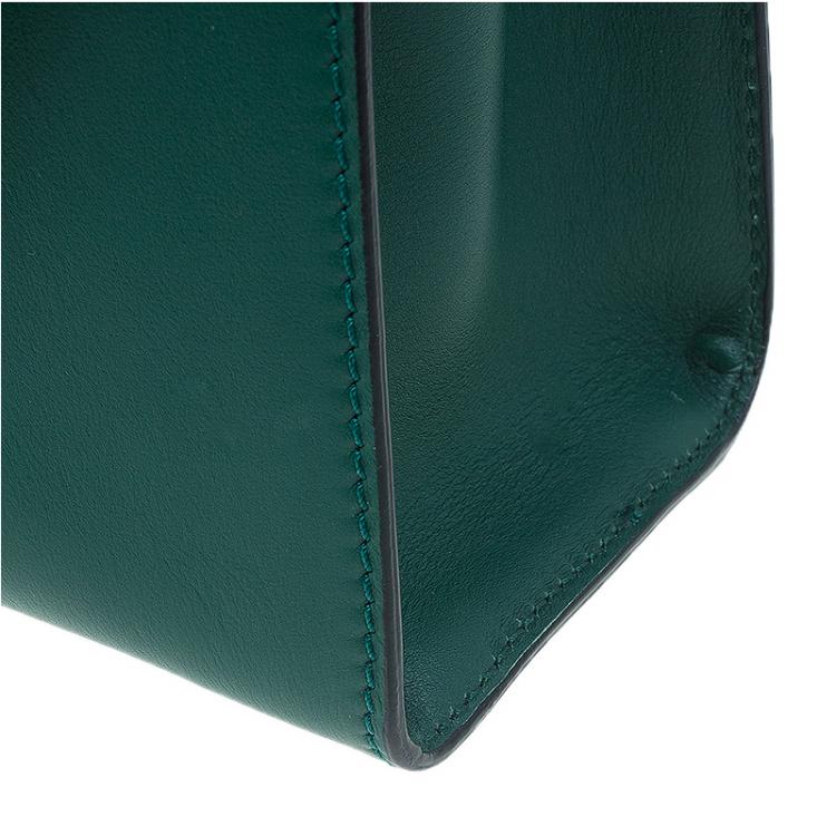 Pre Owned Valentino Green Leather My Rockstud Single Handle Satchel