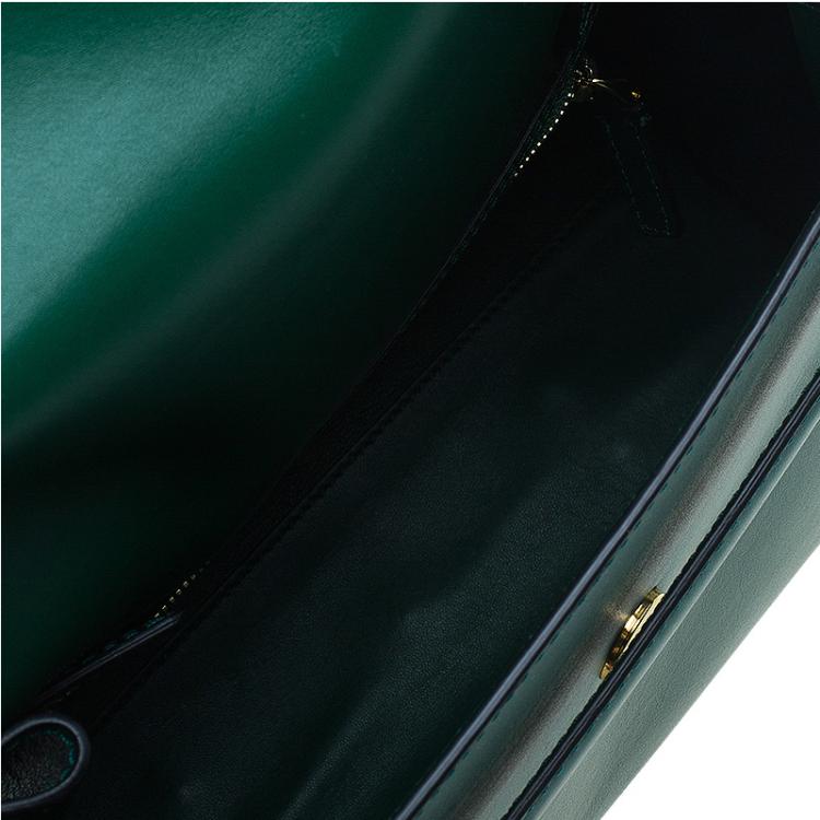 Pre Owned Valentino Green Leather My Rockstud Single Handle Satchel