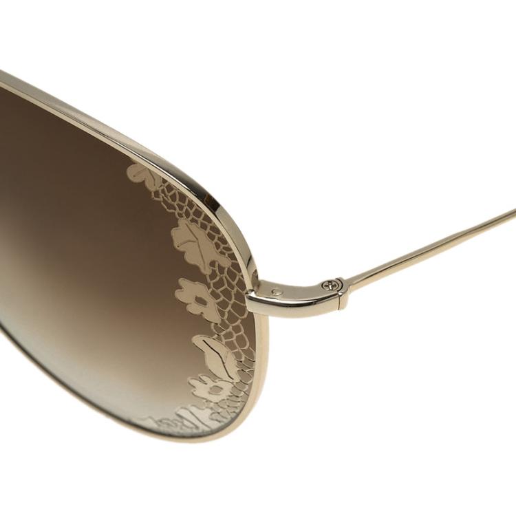 Pre Owned Valentino Silver V101S Aviator Sunglasses