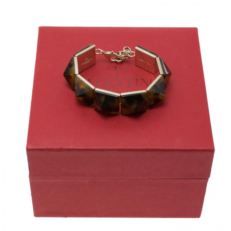 مملوكة مسبقًا Valentino Tortoise Rockstud Bracelet